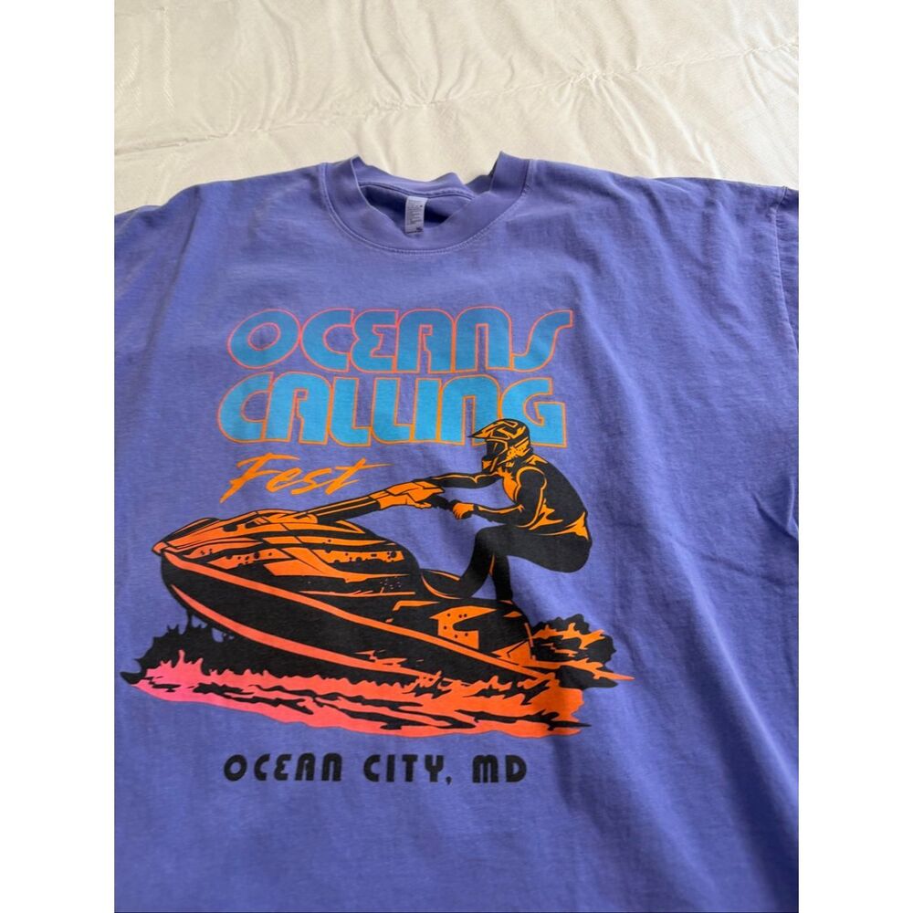 Oceans Calling Festival Ocean City Maryland 2024 Purple T Shirt Size XL - Picture 2 of 8